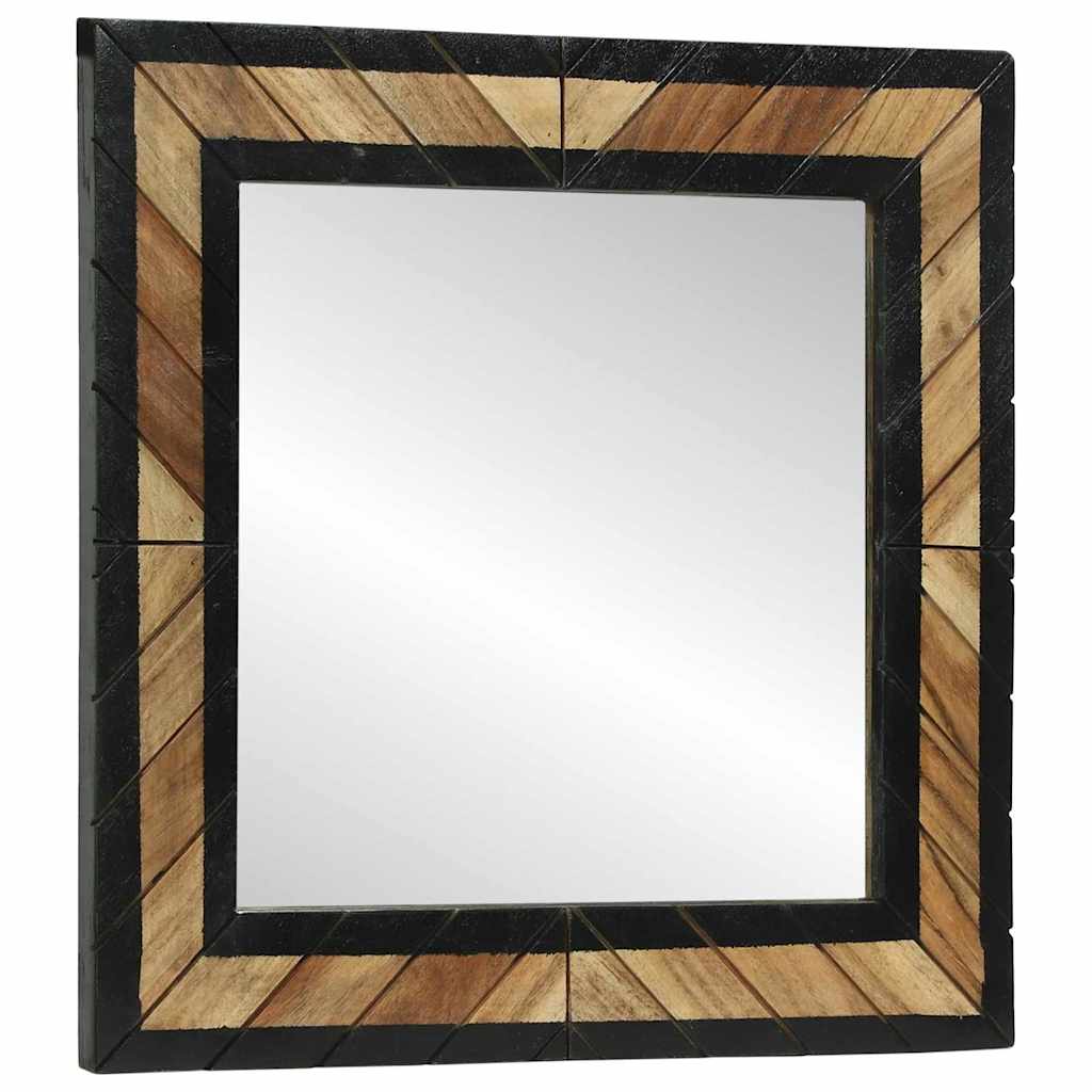 Specchio da parete Rettangolare Nero e Marrone 50 x 2 x 50 cm
