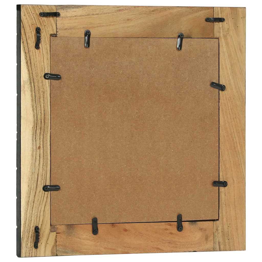 Specchio da parete Rettangolare Nero e Marrone 50 x 2 x 50 cm