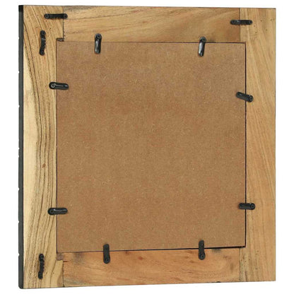Specchio da parete Rettangolare Nero e Marrone 50 x 2 x 50 cm