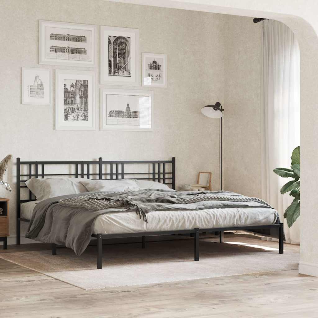 Testiera di Ricambio in Metallo Nero 180 cm