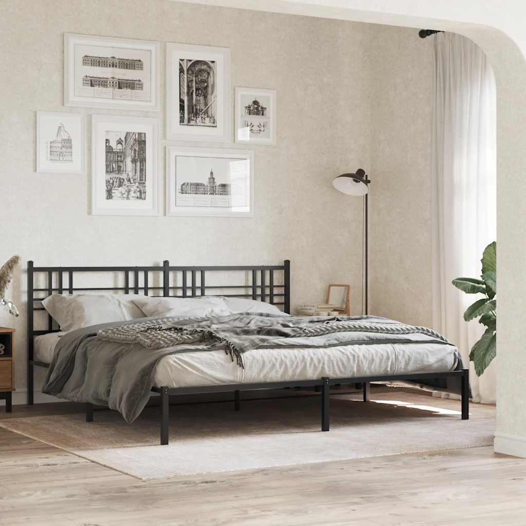 Testiera di Ricambio in Metallo Nero 200 cm