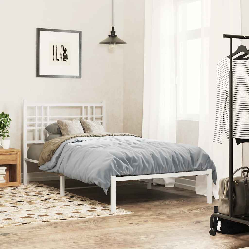 Testiera di Ricambio in Metallo Bianco 107 cm
