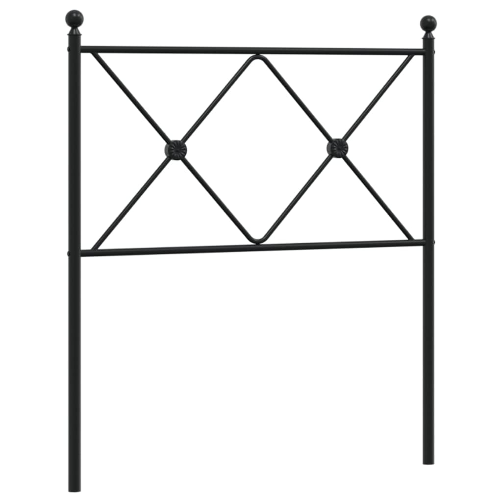 Testiera di Ricambio in Metallo Nero 80 cm