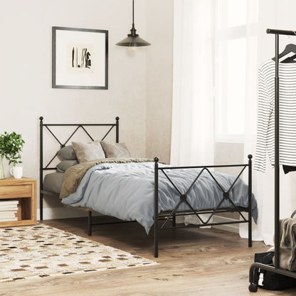 Testiera di Ricambio in Metallo Nero 80 cm