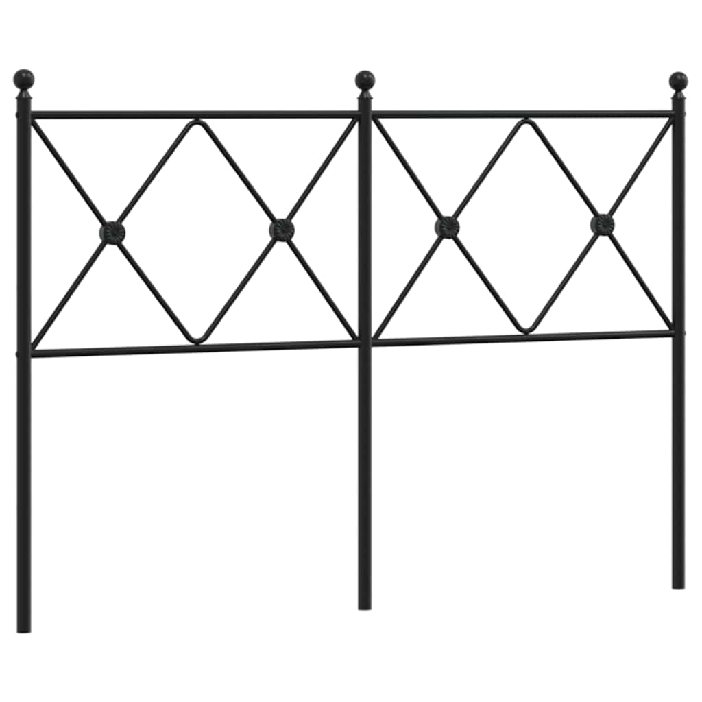 Testiera di Ricambio in Metallo Nero 120 cm