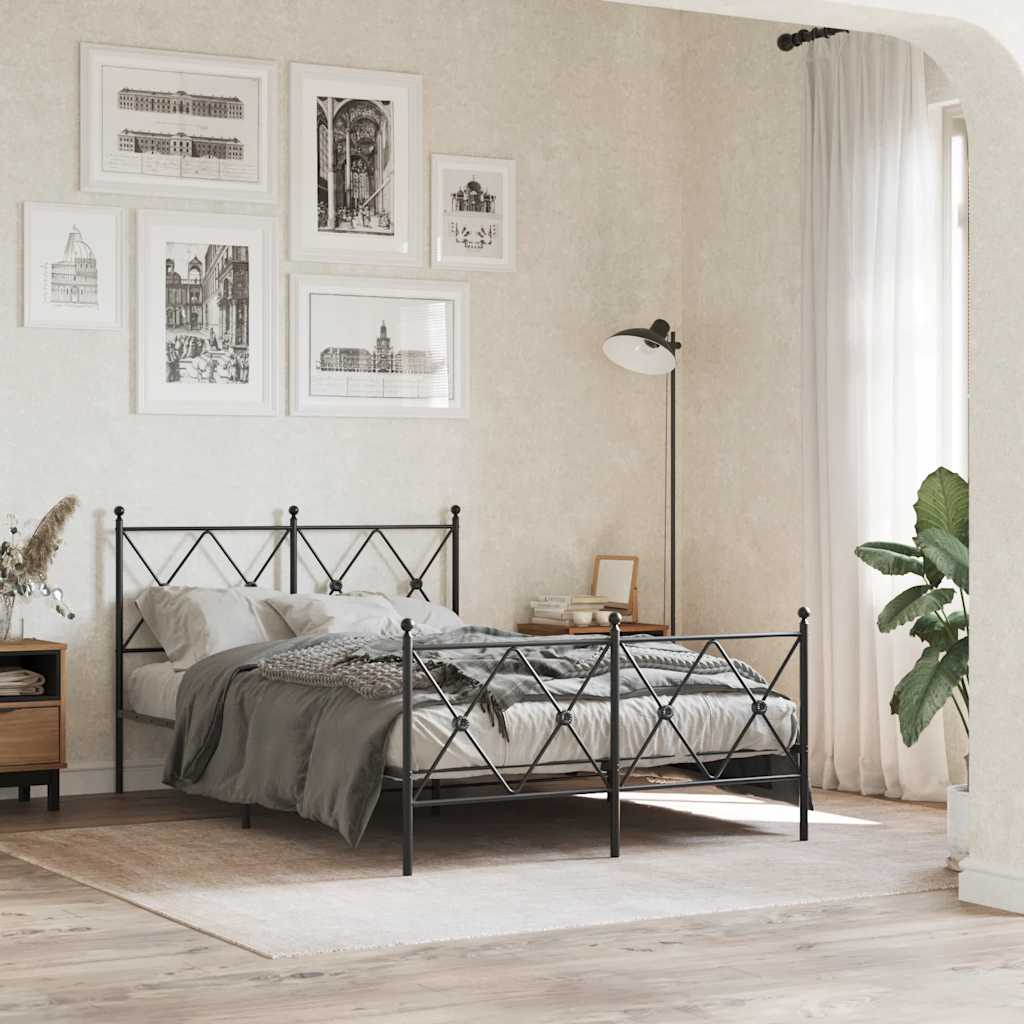 Testiera di Ricambio in Metallo Nero 120 cm