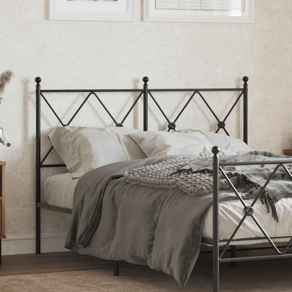 Testiera di Ricambio in Metallo Nero 120 cm