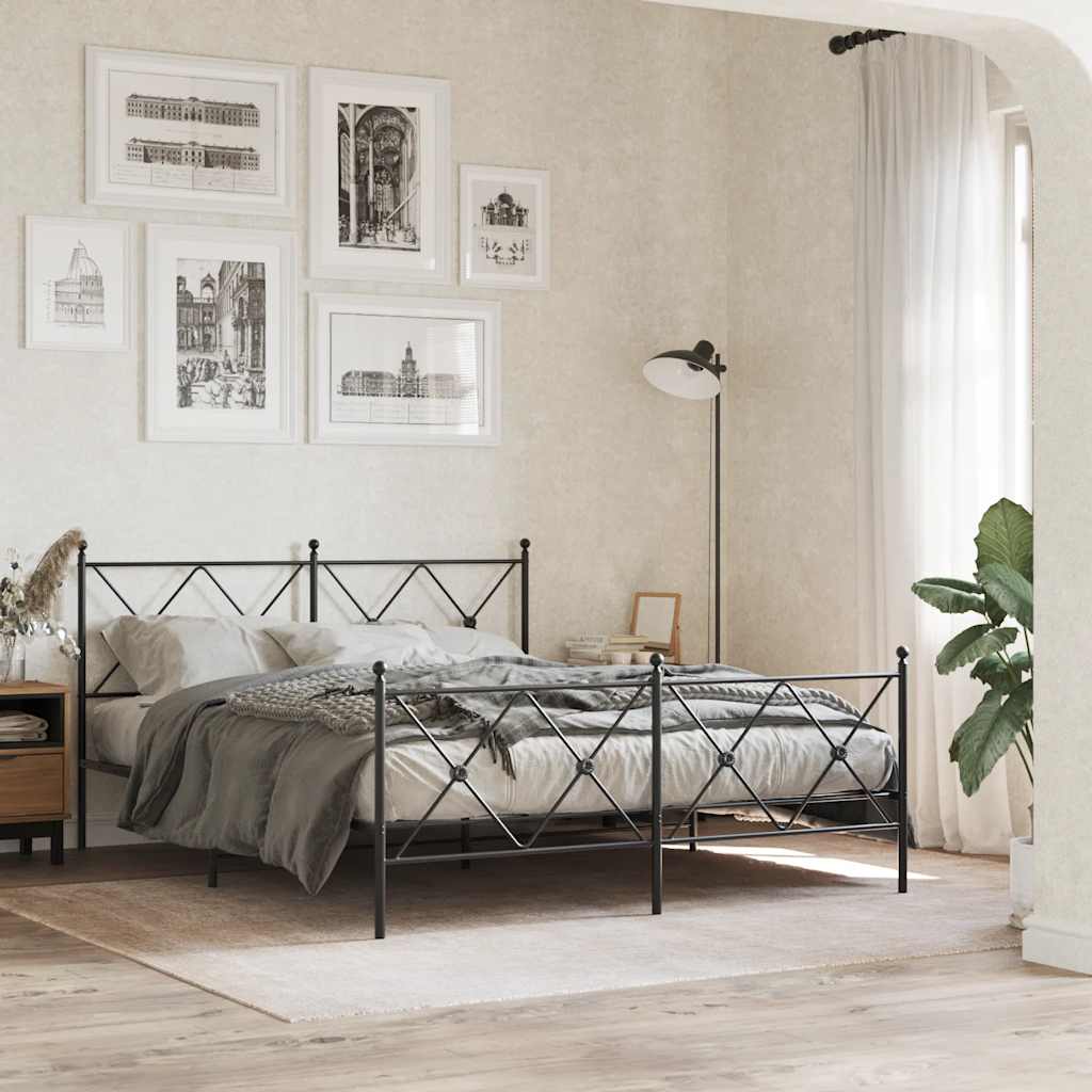 Testiera di Ricambio in Metallo Nero 160 cm