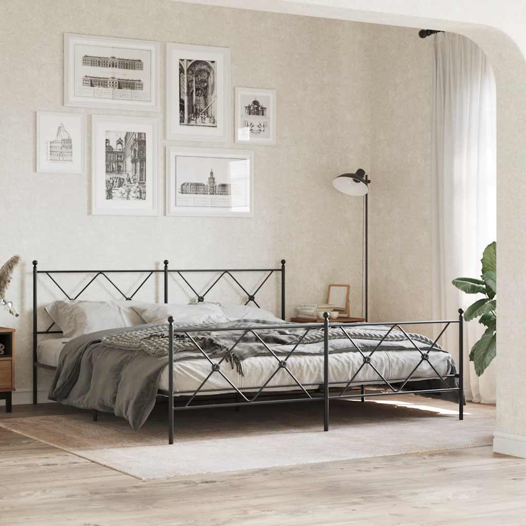 Testiera di Ricambio in Metallo Nero 180 cm