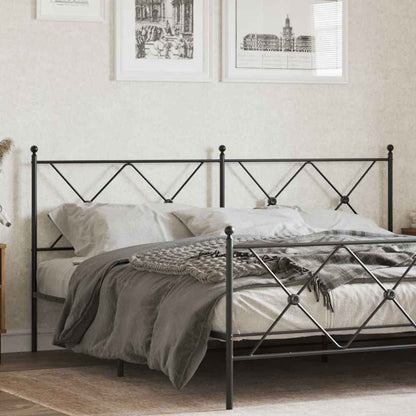 Testiera di Ricambio in Metallo Nero 180 cm