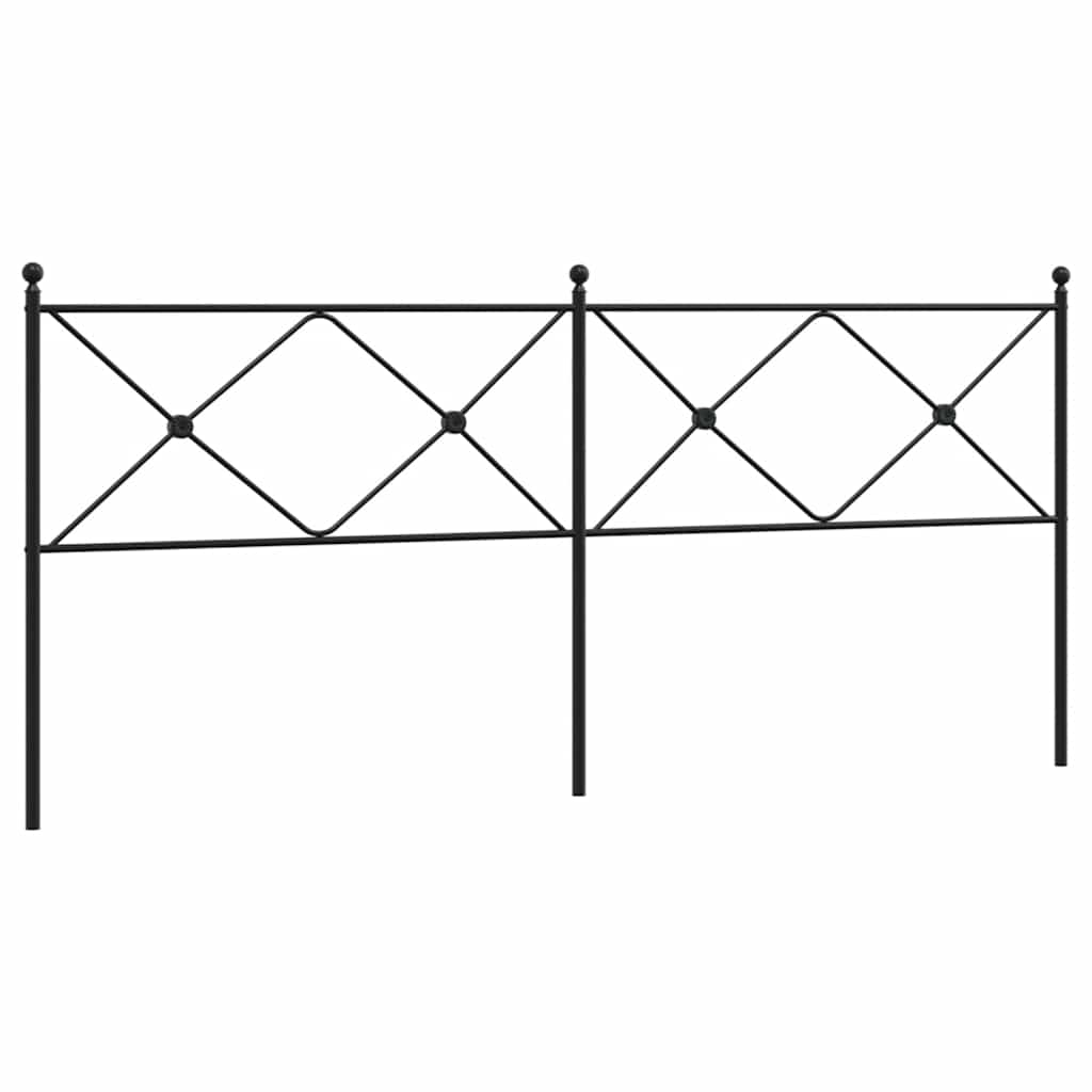 Testiera di Ricambio in Metallo Nero 193 cm