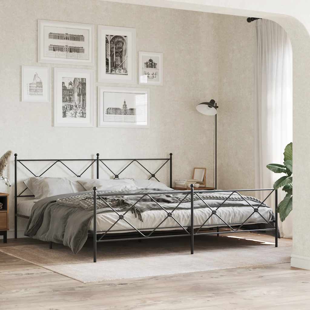 Testiera di Ricambio in Metallo Nero 193 cm