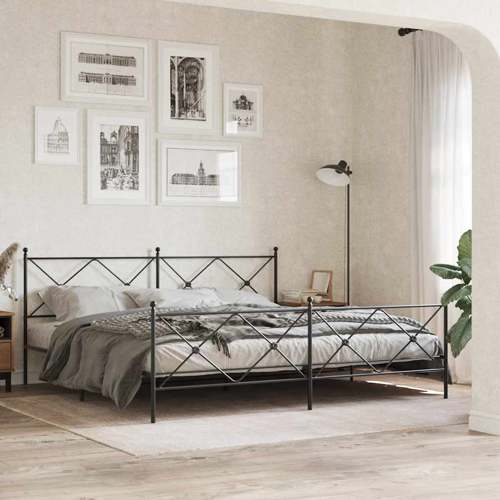 Testiera di Ricambio in Metallo Nero 200 cm