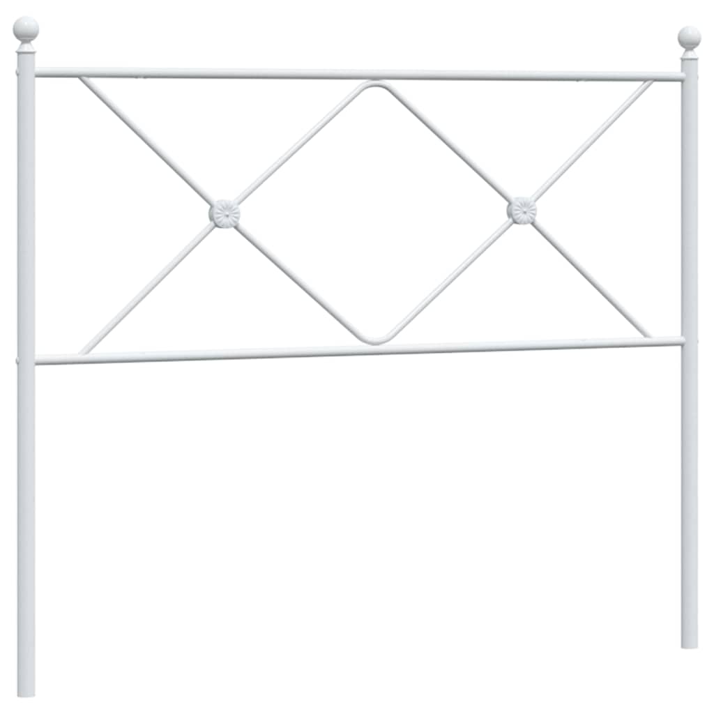 Testiera di Ricambio in Metallo Bianco 107 cm