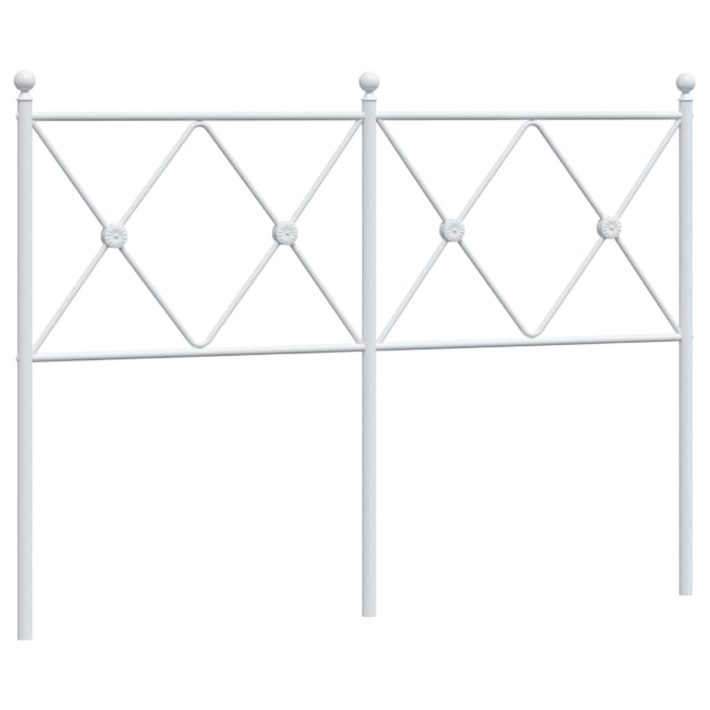 Testiera di Ricambio in Metallo Bianco 120 cm