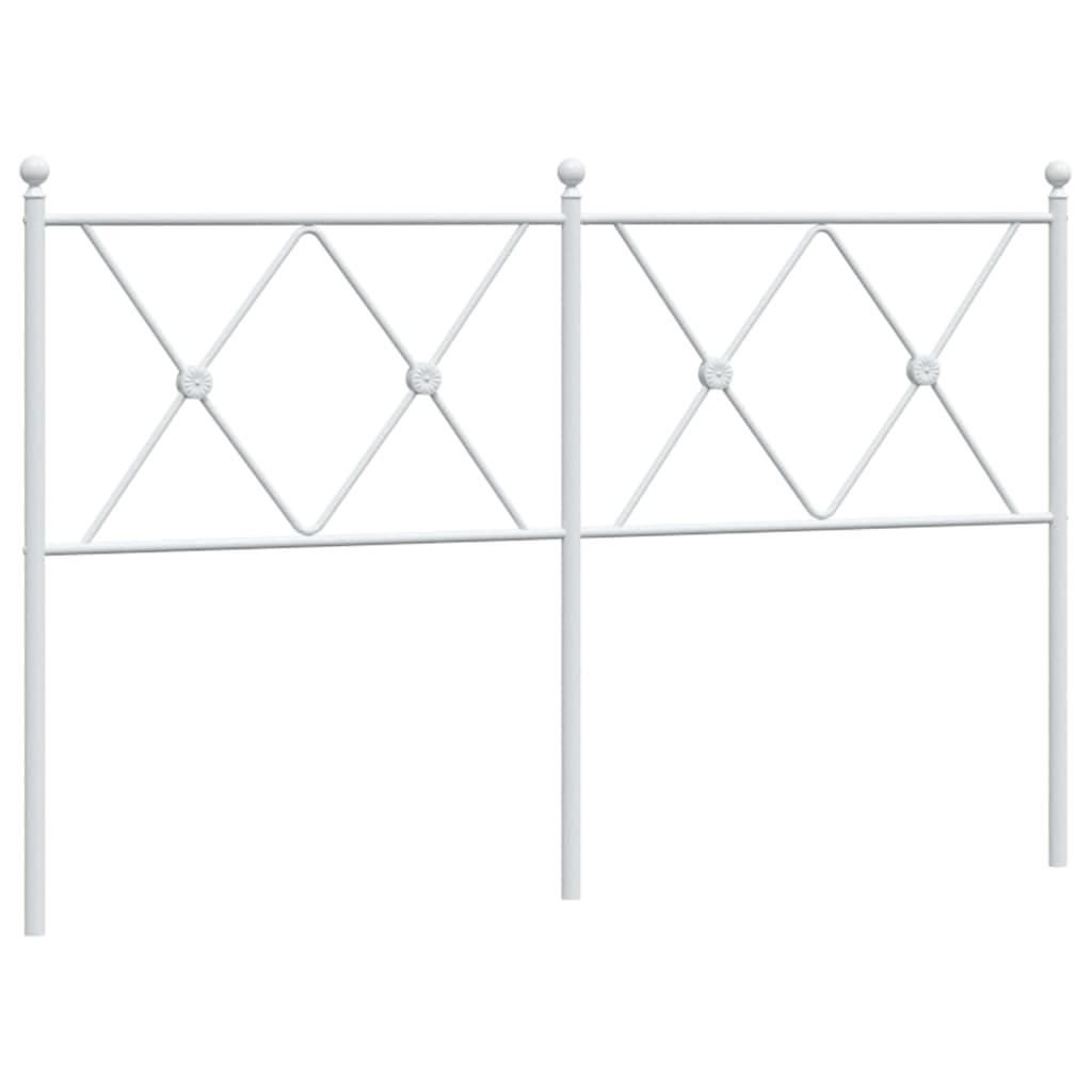 Testiera di Ricambio in Metallo Bianco 137 cm