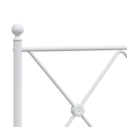Testiera di Ricambio in Metallo Bianco 137 cm