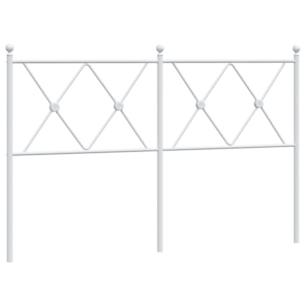 Testiera di Ricambio in Metallo Bianco 140 cm