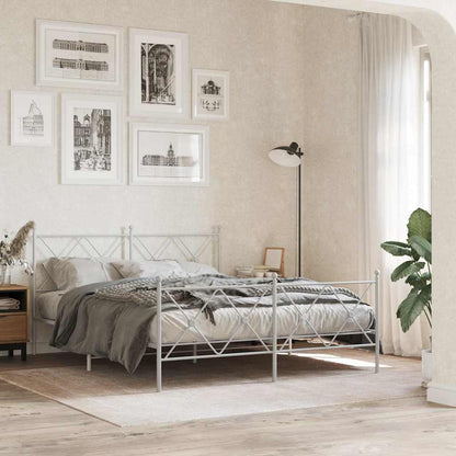Testiera di Ricambio in Metallo Bianco 160 cm