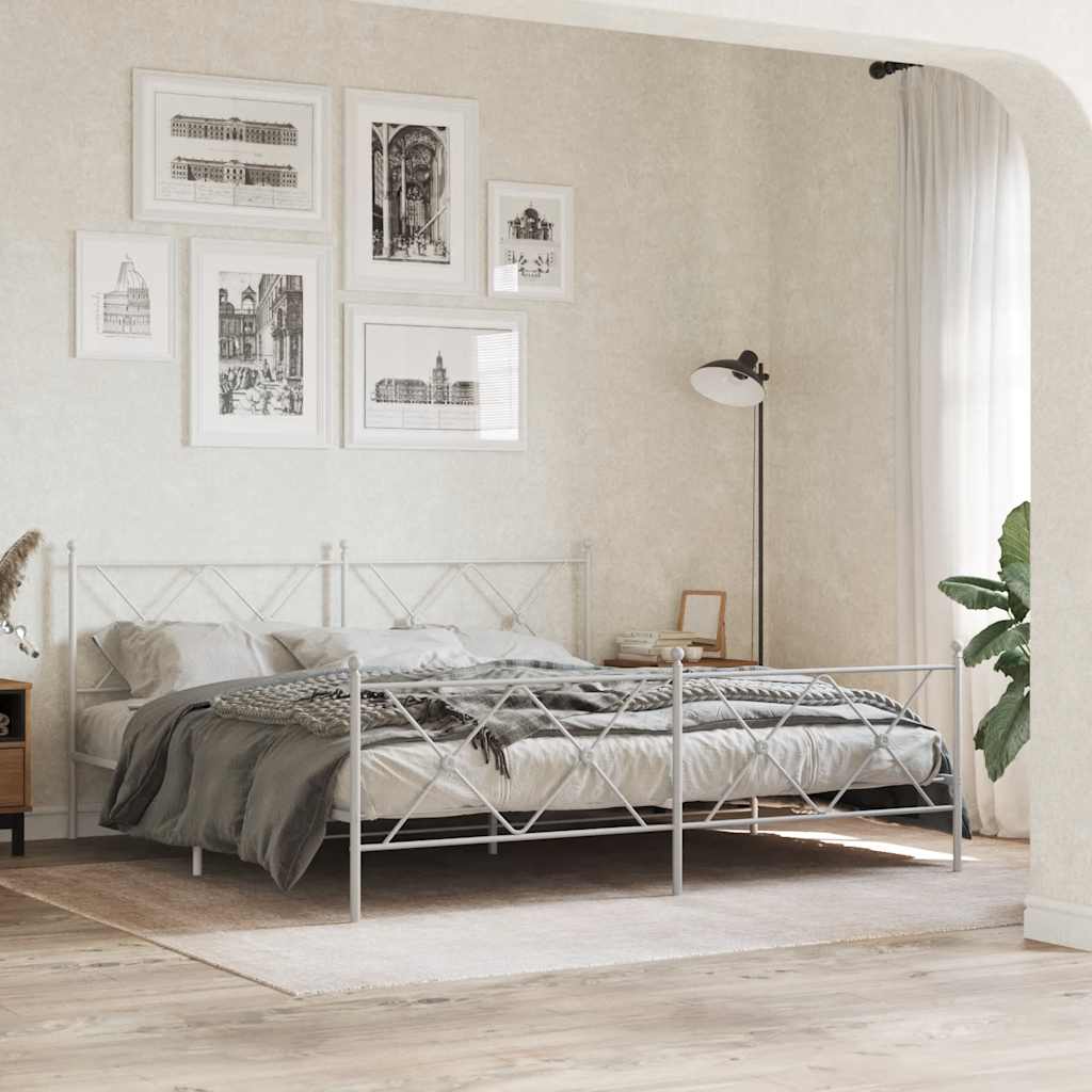 Testiera di Ricambio in Metallo Bianco 180 cm