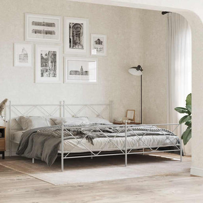 Testiera di Ricambio in Metallo Bianco 193 cm