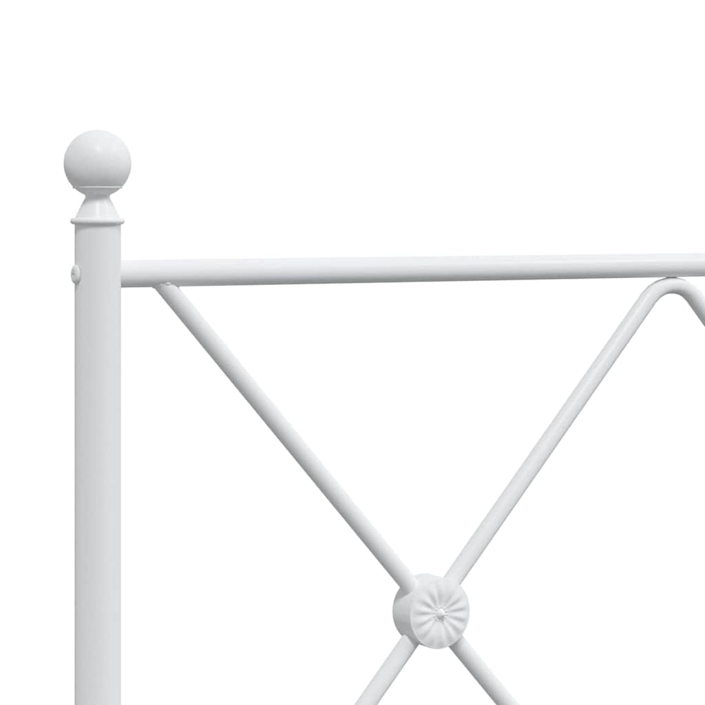 Testiera di Ricambio in Metallo Bianco 193 cm