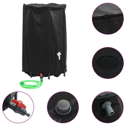Serbatoio Acqua con Rubinetto Pieghevole 500 L in PVC