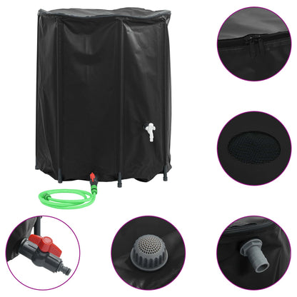 Serbatoio Acqua con Rubinetto Pieghevole 1250 L in PVC