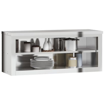 Mobile Cucina da Parete con Ripiano in Acciaio Inossidabile