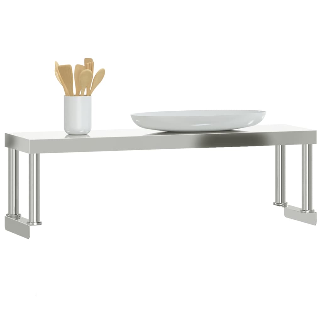 Ripiano per Tavolo da Lavoro 110x30x35 cm in Acciaio Inox