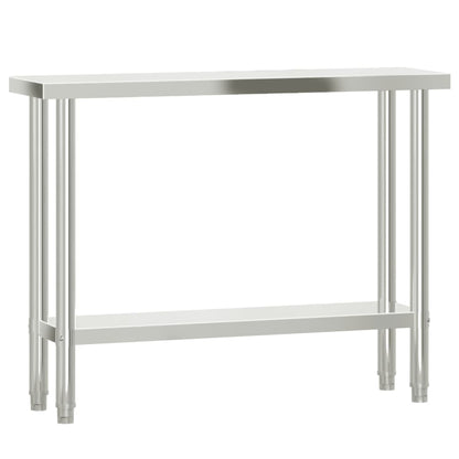 Tavolo da Lavoro da Cucina 110x30x85 cm in Acciaio Inossidabile