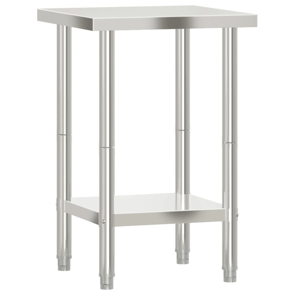 Tavolo da Lavoro da Cucina 55x55x85 cm in Acciaio Inossidabile
