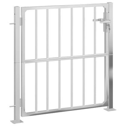 Cancello da giardino 100x95 cm in acciaio inox