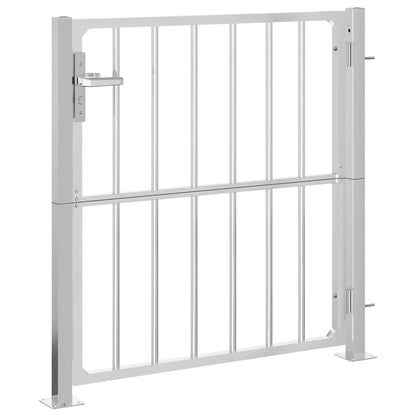 Cancello da giardino 100x95 cm in acciaio inox