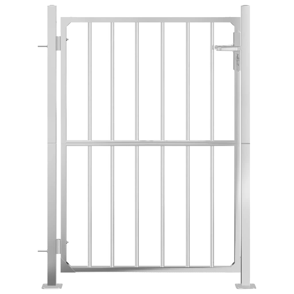 Cancello da Giardino 100x125 cm in Acciaio Inossidabile