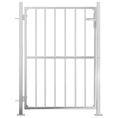 Cancello da Giardino 100x125 cm in Acciaio Inossidabile