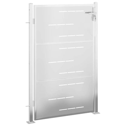 Cancello da Giardino 100x125 cm in Acciaio Inossidabile