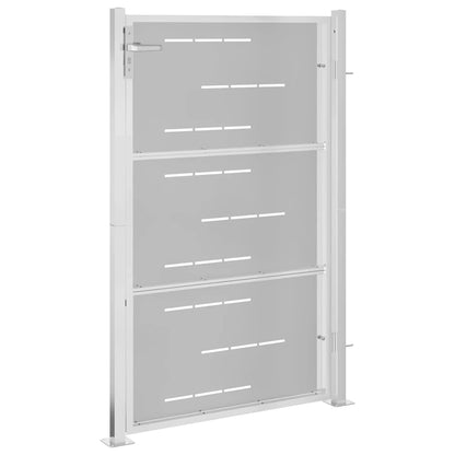 Cancello da Giardino 100x125 cm in Acciaio Inossidabile