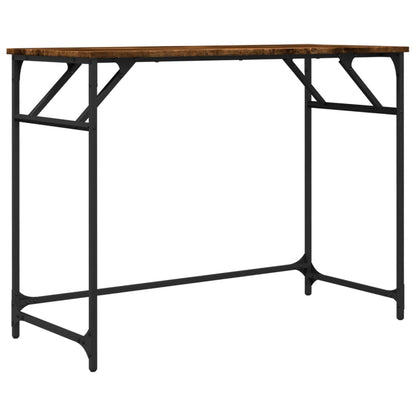 Scrivania Fumo 100x45x76cm Legno e Acciaio Verniciato a Polvere