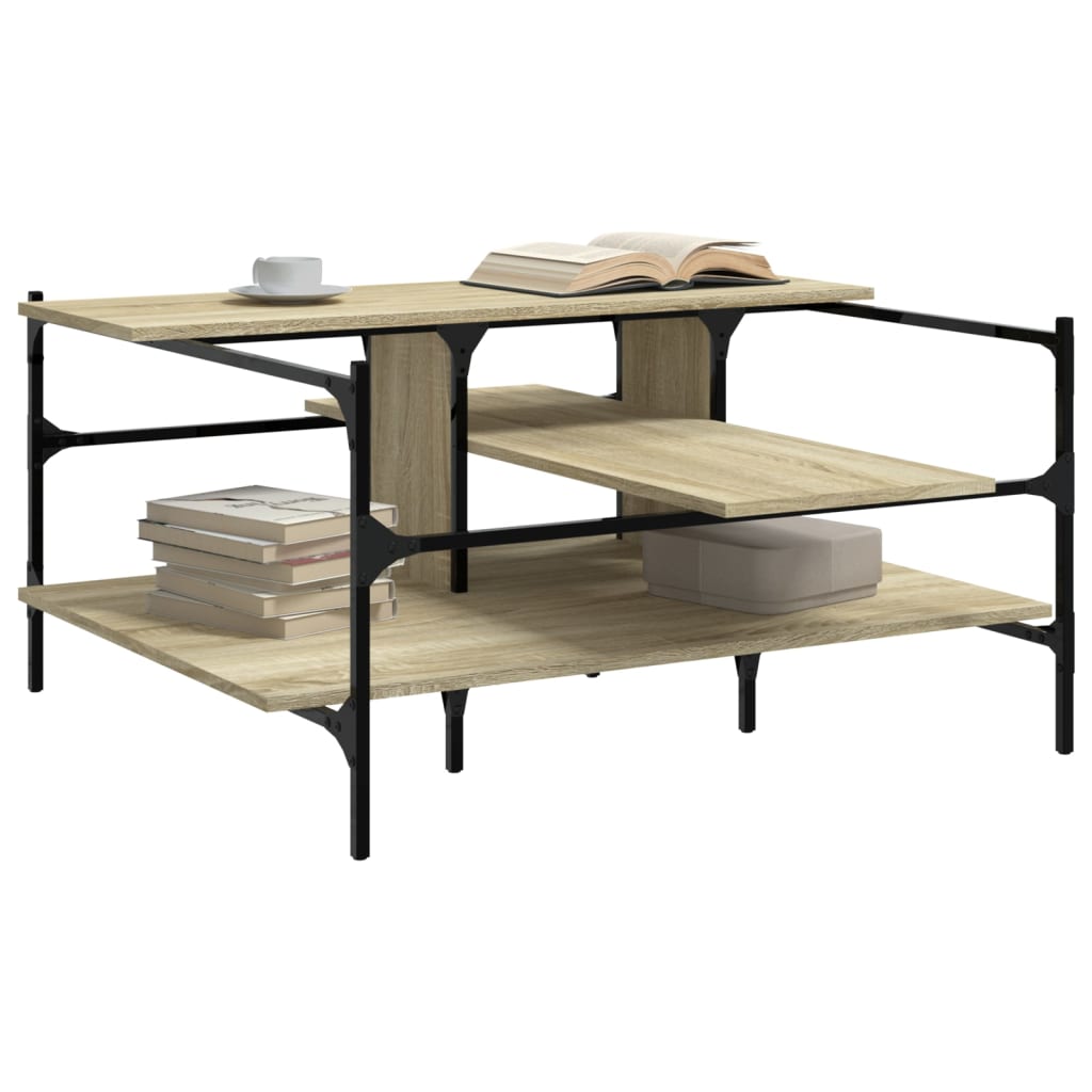 Tavolino Salotto Rovere Sonoma 100x100x48,5cm LegnoÂ Multistrato