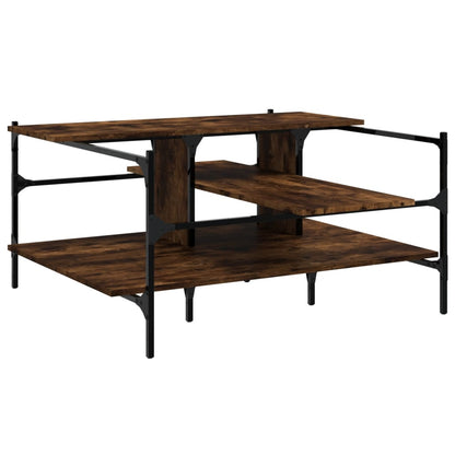 Tavolino Salotto Rovere Fumo 100x100x48,5cm LegnoÂ Multistrato