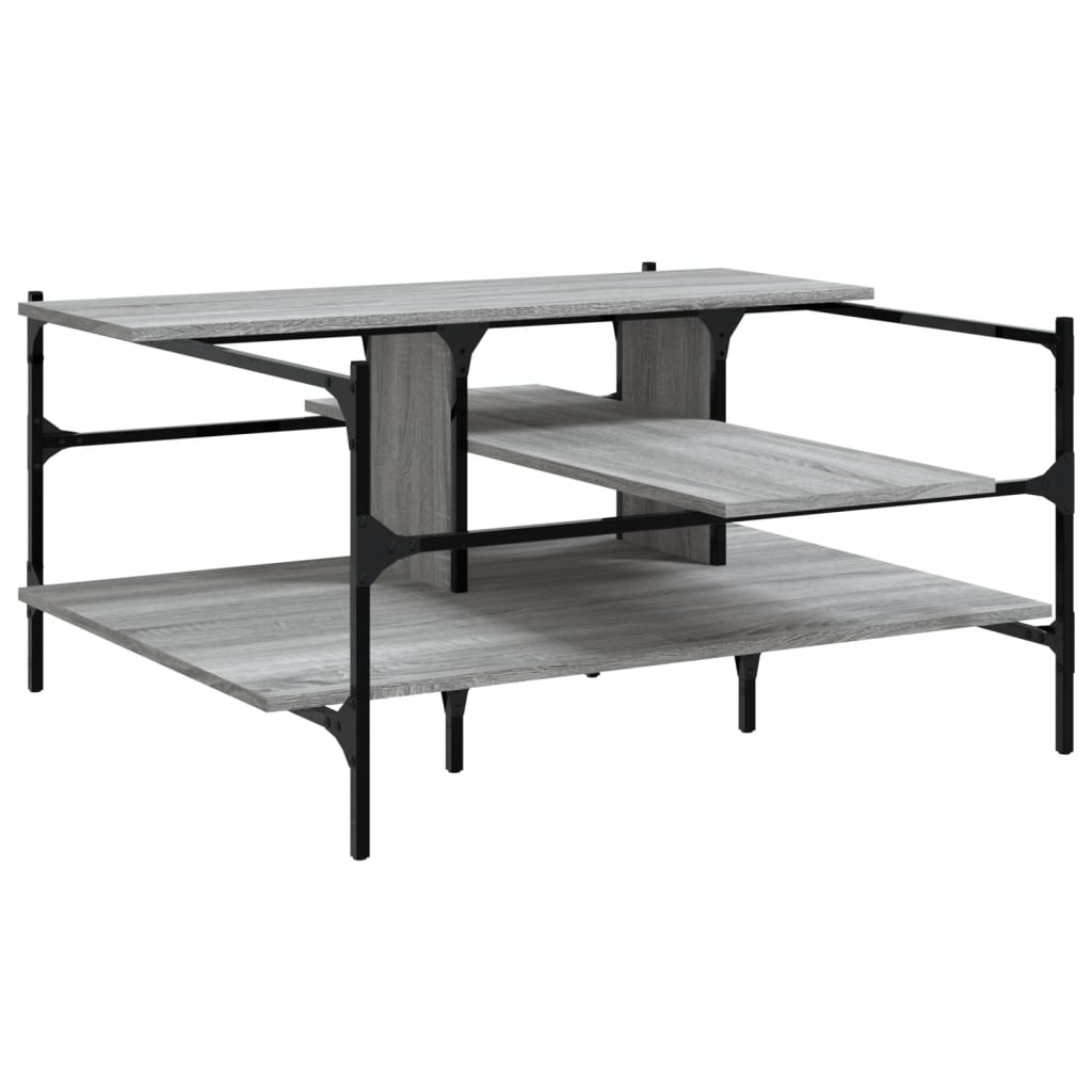 Tavolino Salotto Grigio Sonoma 100x100x48,5cm LegnoÂ Multistrato