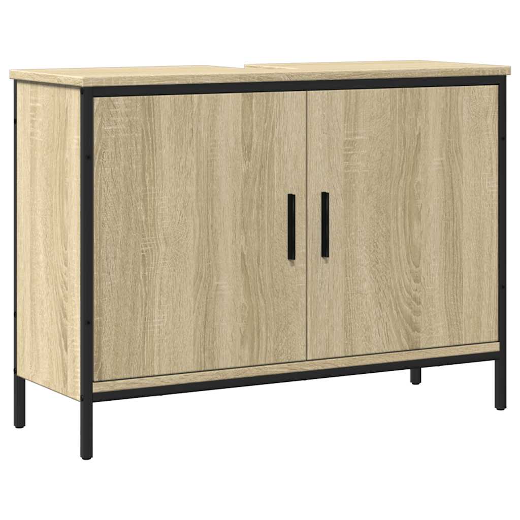 Mobile Lavabo Bagno Rovere Sonoma 80x30x60 cm Legno Multistrato