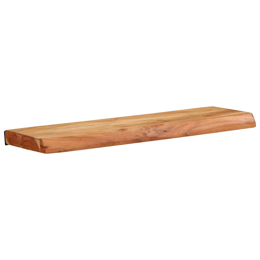 Mensole da Parete 2 pz 60x20x3,5 cm in Legno Massello di Acacia
