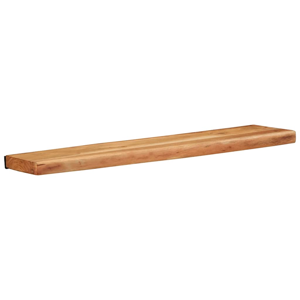 Mensole da Parete 2 pz 80x20x3,5 cm in Legno Massello di Acacia