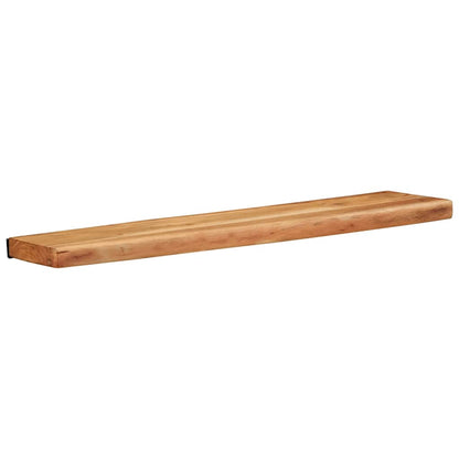 Mensole da Parete 2 pz 80x20x3,5 cm in Legno Massello di Acacia