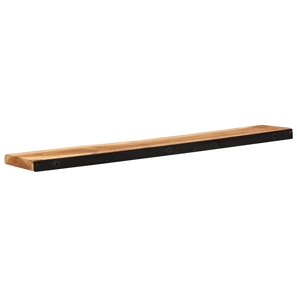 Mensole da Parete 2 pz 100x20x3,5cm in Legno Massello di Acacia