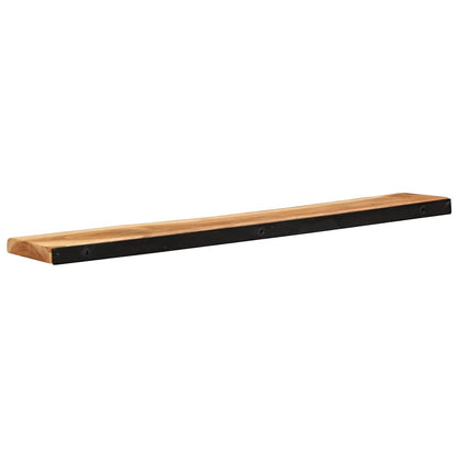 Mensole da Parete 2 pz 100x20x3,5cm in Legno Massello di Acacia