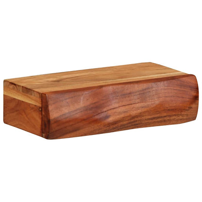 Mensole da Parete 2 pz 30x17x8 cm in Legno Massello di Acacia