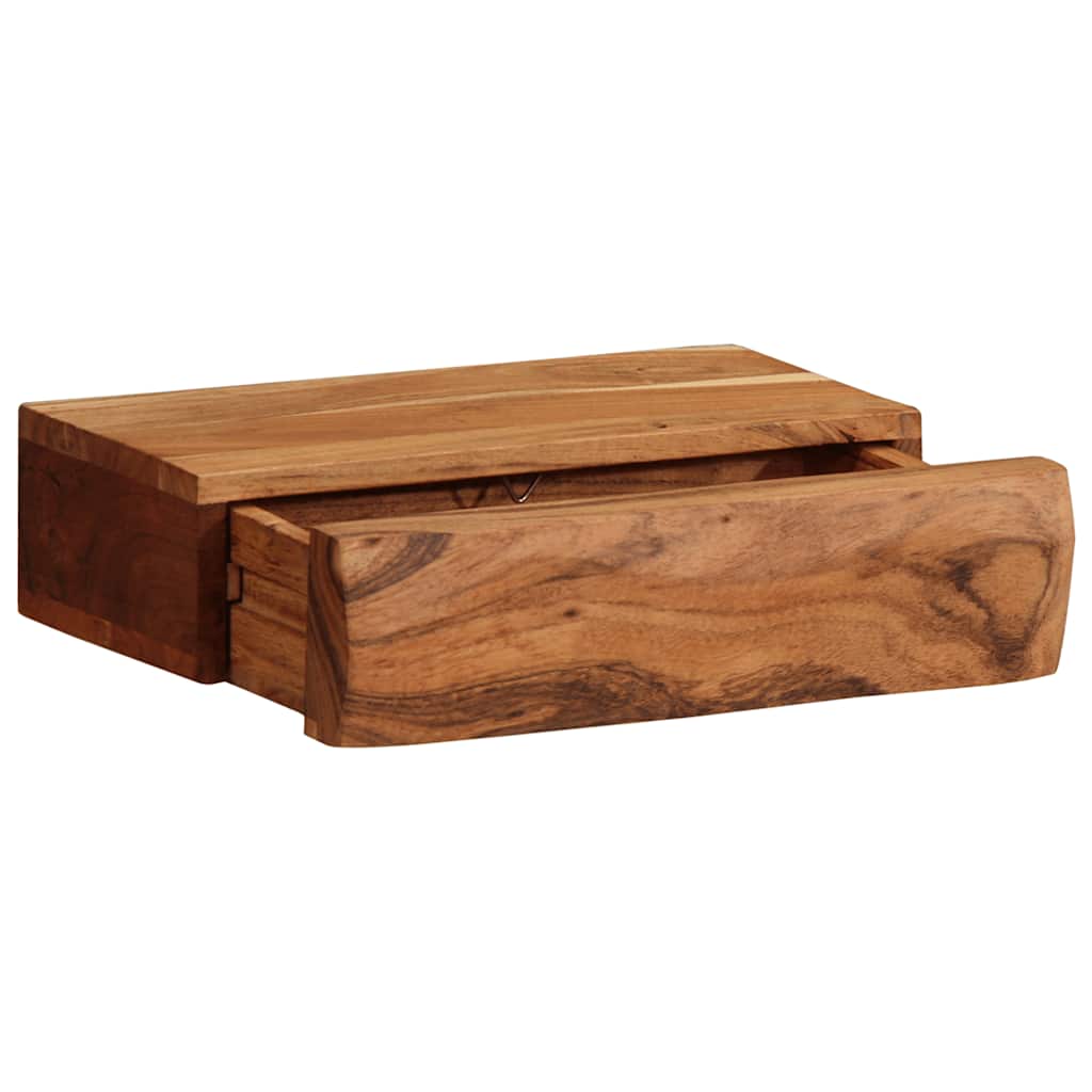 Mensole da Parete 2 pz 30x17x8 cm in Legno Massello di Acacia